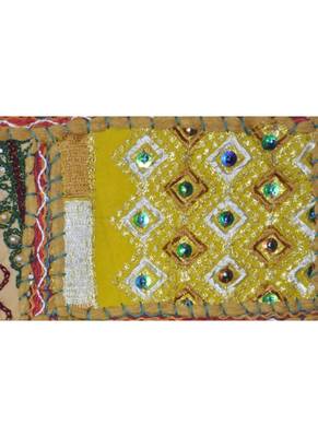 Vintage Door Hanging Zari Embroidery Patchwork Tapestry 43 By 16 Inches 3