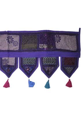 Vintage Door Hanging Zari Embroidery Patchwork Tapestry 43 By 16 Inches 4