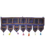 Decorative Cotton Mirror Work Embroidered Door Hanging Toran 42 By 16 Inches