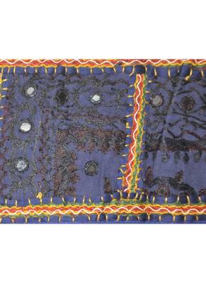 Mirror Work Embroidered Cotton Door Hanging Toran 42 By 16 Inches 3