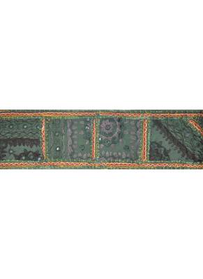 Lal Haveli Elegant Cotton Mirror Work Embroidered Door Hanging Toran 42 By 16 Inches 2