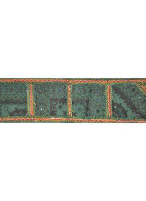 Cotton Mirror Work Embroidered Designer Door Hanging Toran 42 By 16 Inches 2