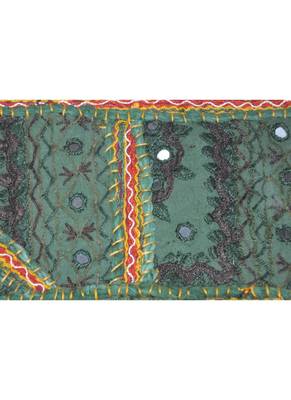 Cotton Mirror Work Embroidered Designer Door Hanging Toran 42 By 16 Inches 3