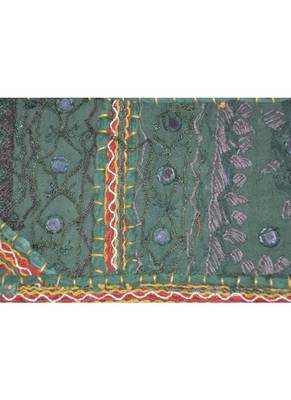 Handmade Mirror Work Embroidered Cotton Door Hanging Toran 42 By 16 Inches 3