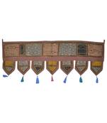 Lalhaveli Cotton Patchwork Embroidery Window Valance Hanging 42" x 16"