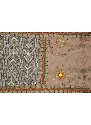 Lalhaveli Cotton Patchwork Embroidery Window Valance Hanging 42" x 16" 2