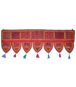 Handmade Patchwork Embroidery Cotton Door Hanging 42 By 16 Inches