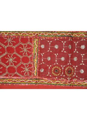Handmade Patchwork Embroidery Cotton Door Hanging 42 By 16 Inches 2