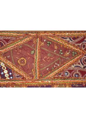 Heavy Embroidery Work Patchwork Cotton Door Hanging 42 By 16 Inches 2