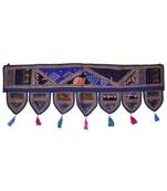 Handmade Embroidery Work Patchwork Cotton Door Hanging 42 By 16 Inches