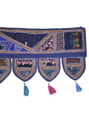 Handmade Embroidery Work Patchwork Cotton Door Hanging 42 By 16 Inches 3