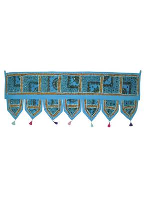Home Decorative Traditional Design Patchwork Embroidered Door Hanging 107 x 4... 1