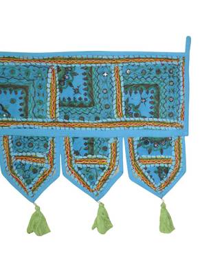 Indian Handmade Embroidery Decorative Door Hanging 107 x 40 Cm 4