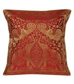 Lal Haveli Square Shape Silk Cushion Cover Living Room Decorations 16 X 16 inches