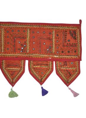 Traditional Design Embroidered Decorative Cotton Tapestries 107 x 40 Cm 4
