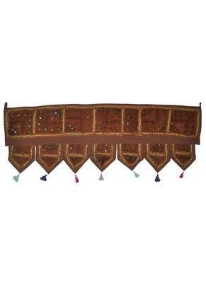 Traditional Design Embroidered Patchwork Indian Toran 107 x 40 Cm 1