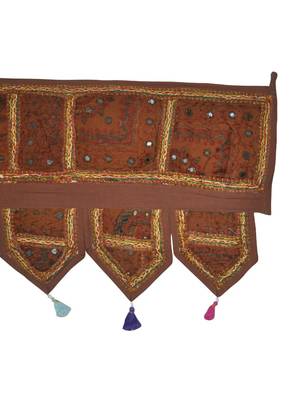 Traditional Design Embroidered Patchwork Indian Toran 107 x 40 Cm 4