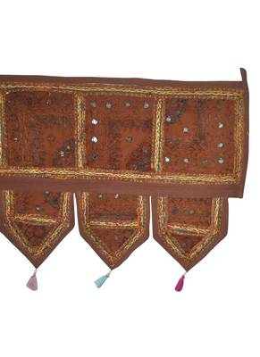 Handmade Embroidery Work Design Indian Door Hanging Decoration 107 x 40 Cm 4