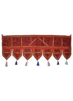 Traditional Design Patchwork Decorative Cotton Door Valance 107 x 40 Cm 1