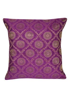 Lal Haveli Designer Silk Cushion Cover 16 X 16 inches 1