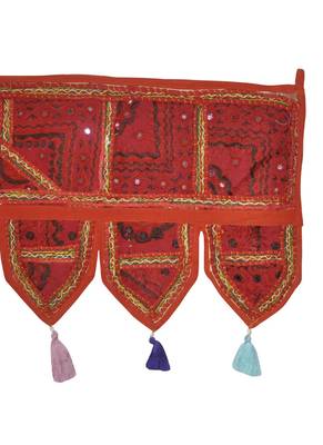 Traditional Design Patchwork Decorative Cotton Door Valance 107 x 40 Cm 4
