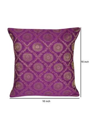 Lal Haveli Designer Silk Cushion Cover 16 X 16 inches 4
