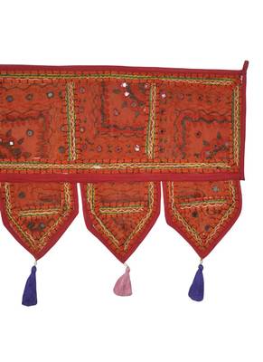 Lalhaveli Patchwork & Embroidered Work Design Door Hanging Tapestries 107 x 4... 4