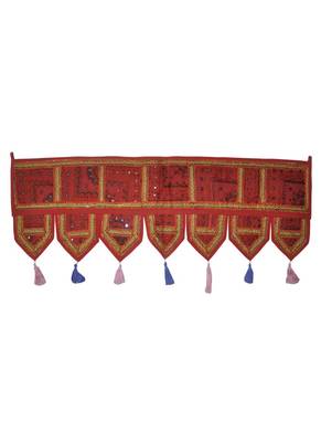 Lalhaveli Handmade Embroidered Work Cotton Door Tapestries 107 x 40 Cm 1