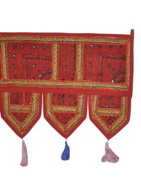 Lalhaveli Handmade Embroidered Work Cotton Door Tapestries 107 x 40 Cm 4