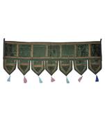 Ethnic Handmade Embroidered Patchwork Design Cotton Door Toran 107 x 40 Cm