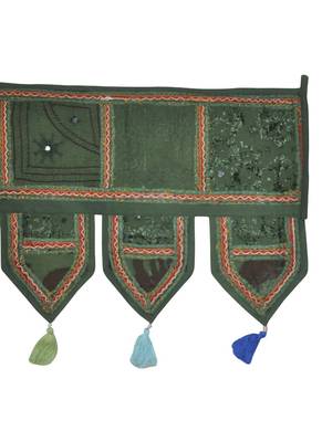 Traditional Embroidery Patchwork Design Indian Door Hanging Toran 107 x 40 Cm 4