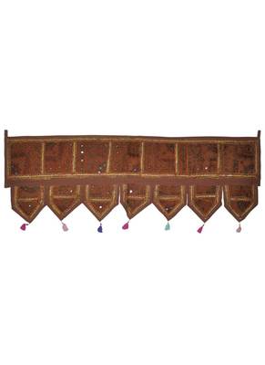 Lalhaveli Decorative Embroidered Work Design Mirror Tapestries 107 x 40 Cm 1