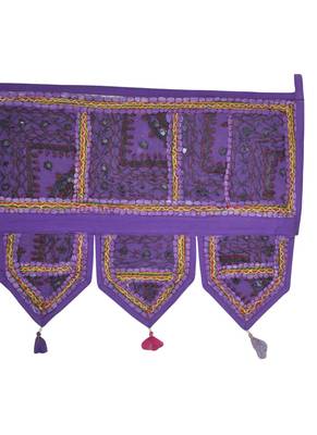 Lal Haveli Ethnic Hand Decorative Patchwork Cotton Door Toran 107 x 40 cm 4