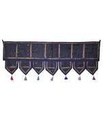 Rajasthani Handmade Embroidery Mirror Work Design Door Valance 107 x 40 Cm