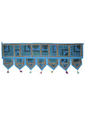 Traditional Design Embroidered Work Door Toran Brown Color 107 x 40 Cm 1