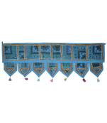 Traditional Design Embroidered Work Door Toran Brown Color 107 x 40 Cm