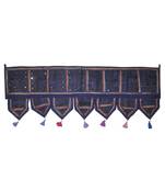 Handmade Embroidered Work Design Patchwork Door Valance Brown Color 107 x 40 Cm