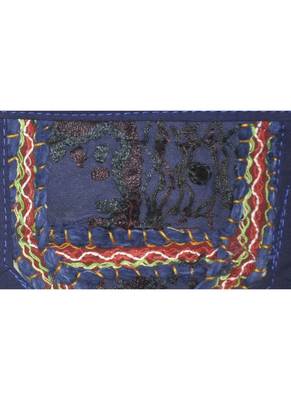 Handmade Embroidered Work Design Patchwork Door Valance Brown Color 107 x 40 Cm 3