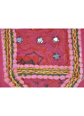 Lalhaveli Patchwork Mirror Work Embroidery Cotton Door Hanging 42 By 16 Inche... 3