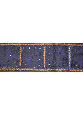 Lalhaveli Ethnic Patchwork Mirror Work Cotton Door Hanging 42 By 16 Inches 2