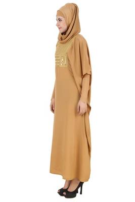 MyBatua Zareenah Beige Crepe Kaftan 2