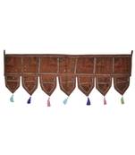 Lalhaveli Handmade Patchwork Mirror Work Cotton Door Hanging 42 By 16 Inches ...