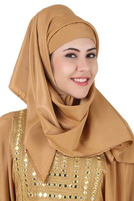 MyBatua Zareenah Beige Crepe Kaftan 5