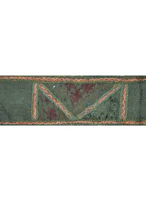 Lal Haveli Decorative Patchwork Mirror Work Cotton Door Hanging 42 By 16 Inche. 2