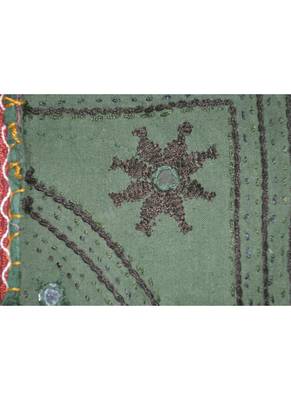 Lalhaveli Decorative Patchwork Mirror Work Cotton Door Hanging 42 By 16 Inche... 3