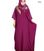 MyBatua Aarifah Wine Kaftan