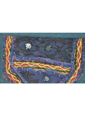 Traditional Embroidered Mirror Work Cotton Handmade Patchwork Window Door Han... 3