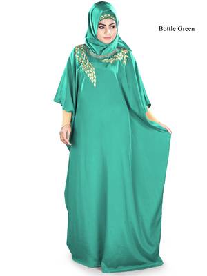 MyBatua Aarifah Bottle Green Kaftan 1