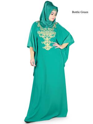 MyBatua Ayana Bottle Green Kaftan 1