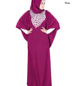 MyBatua Aimen Wine Kaftan
